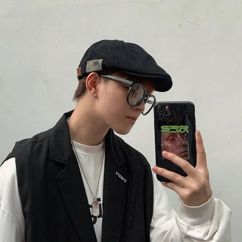 Vintage Cotton Ivy Flat Cap – Unisex Adjustable