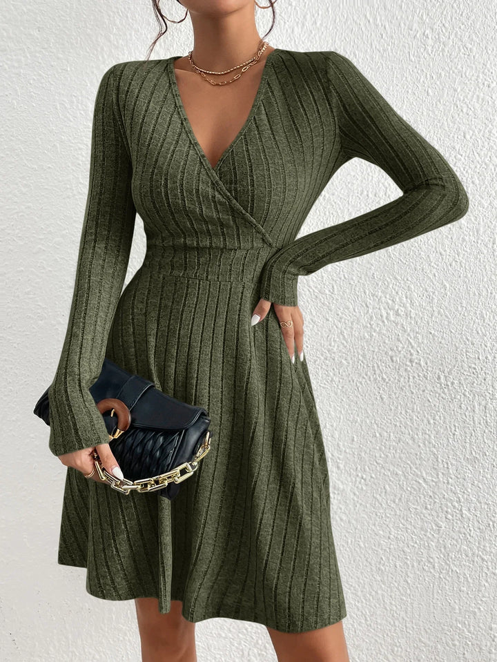 Women's Knit Dress in Luna Verde-MODAUTLET