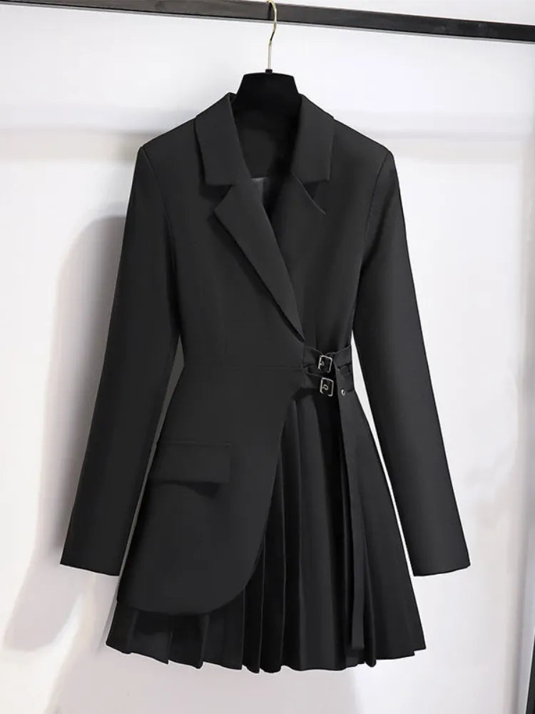 Chic Blazer & Pants Set ONLY Black coat 01