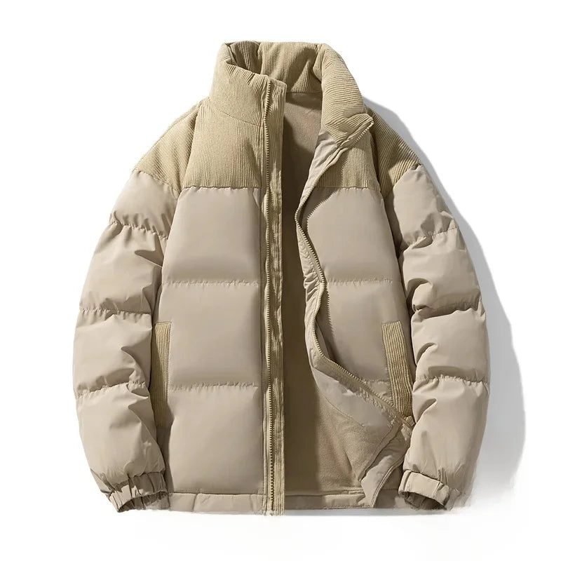 Men's Stylish Puffer Jacket - Warm & Lightweight Crème