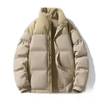 Men's Stylish Puffer Jacket - Warm & Lightweight Crème