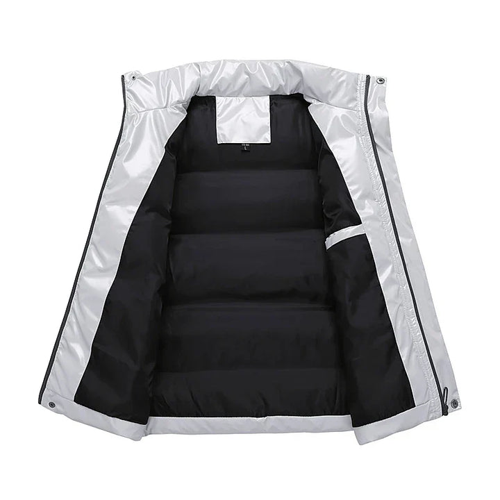 Men's Warm Quilted Down Vest - Insulated for Winter Comfort