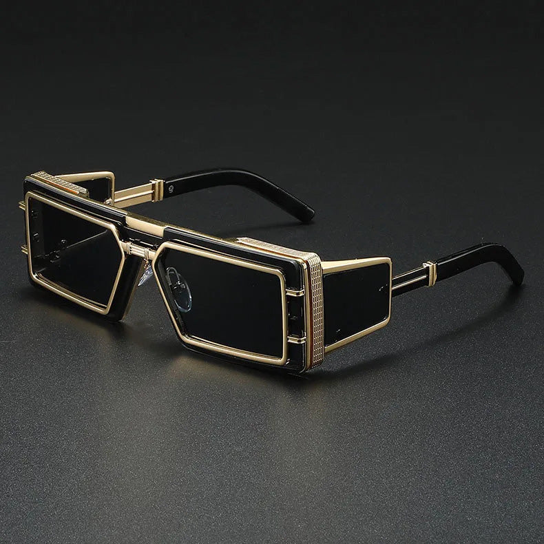 VANTAGE-X Sunglasses – Cyber-Luxe Visionary Eyewear Light Gold