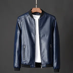 Men's Ashford Leather Jacket - Stylish and Durable Outerwear Navy