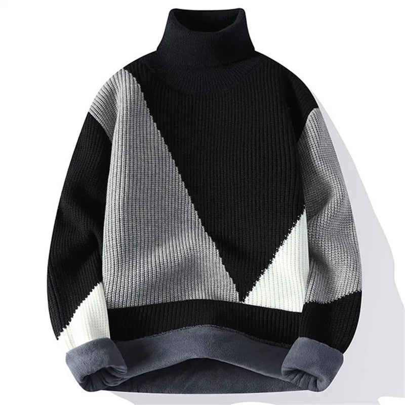 Men's Geo Knit Pullover Black