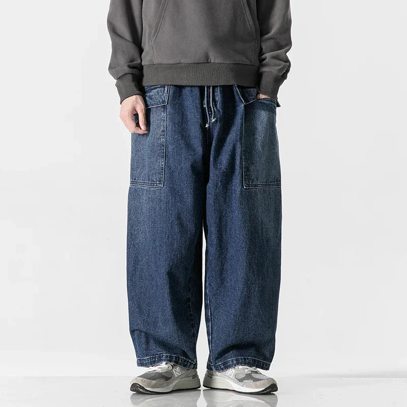 Men's Loose Fit Denim Jeans-MODAUTLET