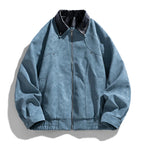 Men's Genuine Leather Jacket Blue