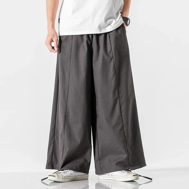 Men's Wide-Leg Japanese Pants - Suki Mirage Style