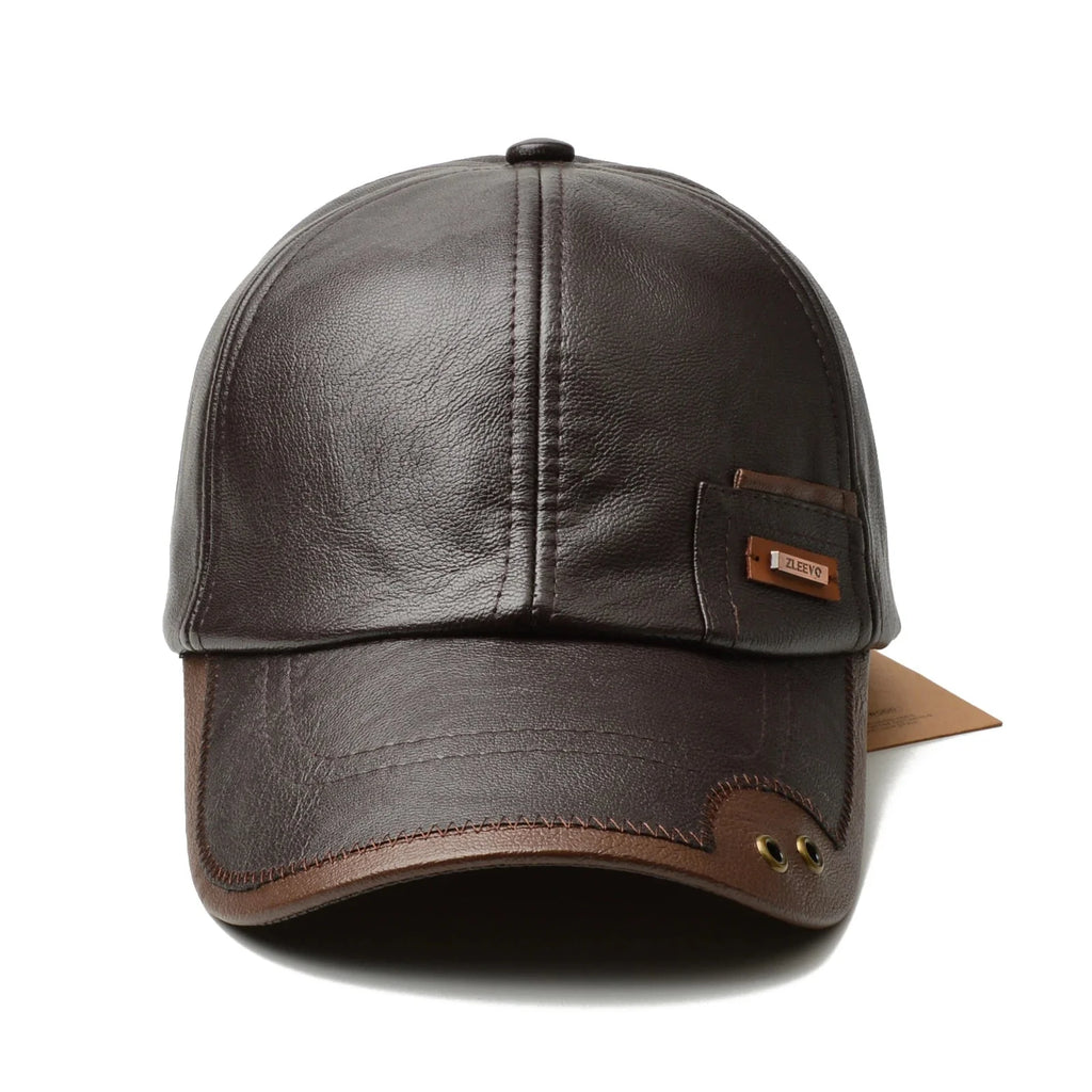 Premium Leather Cap for Stylish Comfort
