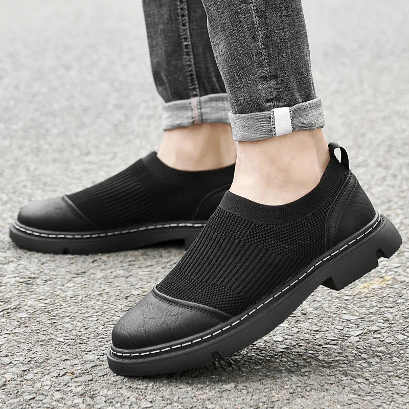 Men's Breathable Mesh Slip-On Sneakers-MODAUTLET