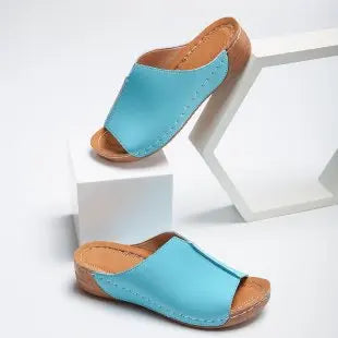 Women's Lightweight Travel Slip-On Sandals Blue