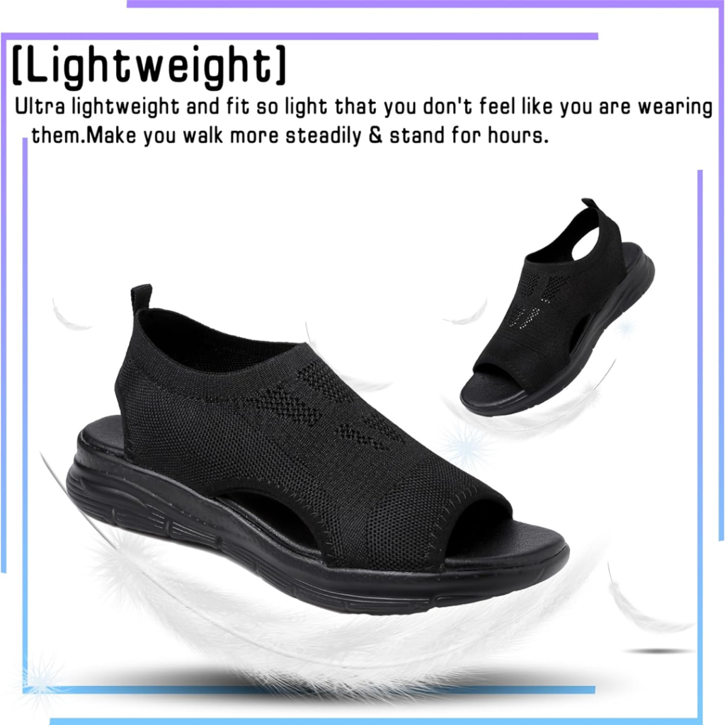 Women's Wide Fit Sport Sandals with Orthopedic Arch Support-MODAUTLET