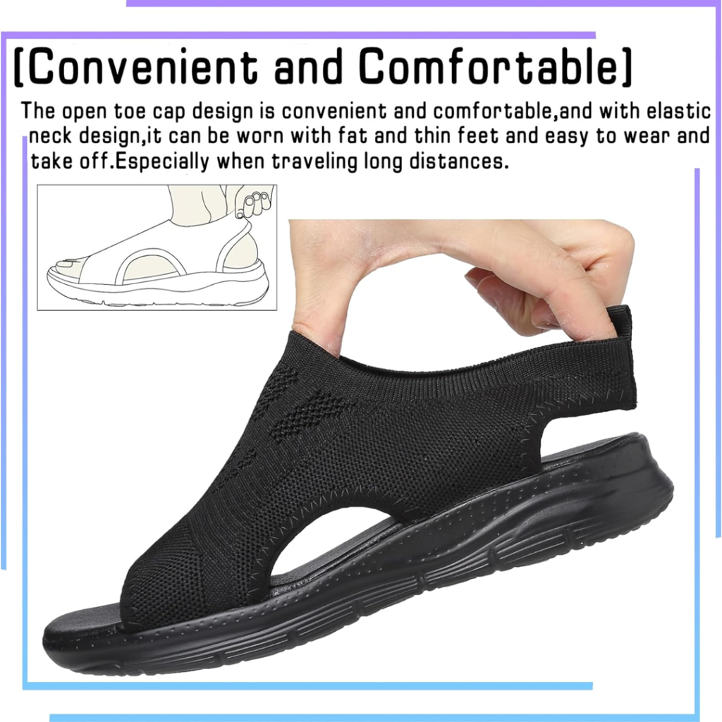 Women's Wide Fit Sport Sandals with Orthopedic Arch Support-MODAUTLET