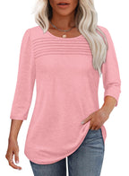 Womens Stylish Pleat Top Light Pink