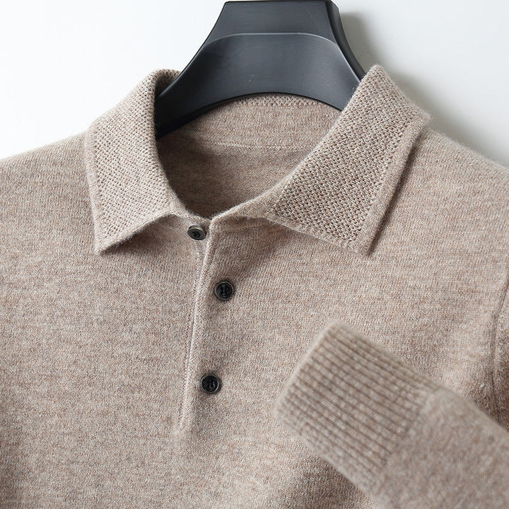 Men's Wool Polo Shirt - Stronner Style-MODAUTLET