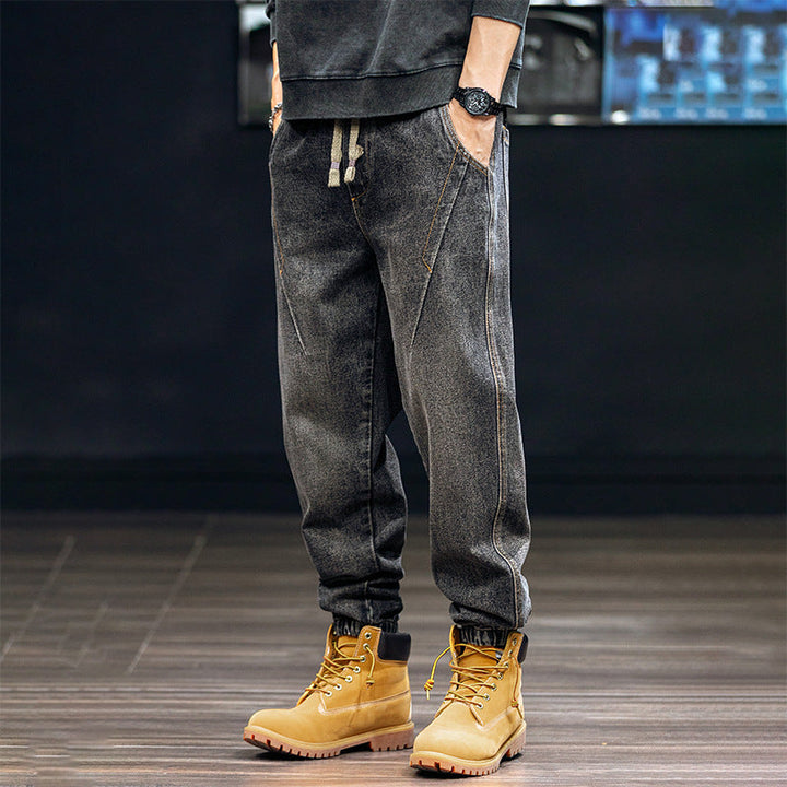 Men's V-Line Denim Joggers - Stylish and Comfortable Fit-MODAUTLET