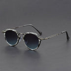 Classic Modern Sunglasses With UV Protection All Day Wear Gray Stripe Gray-Blue