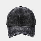 Distressed Vintage Cap Black