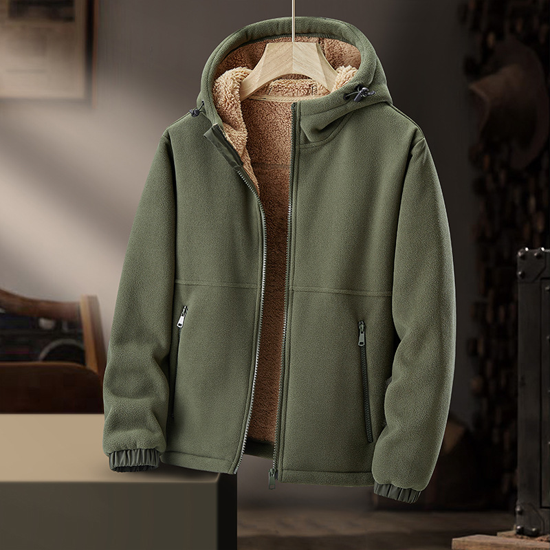 Collins Fleece Hoodie Army Green