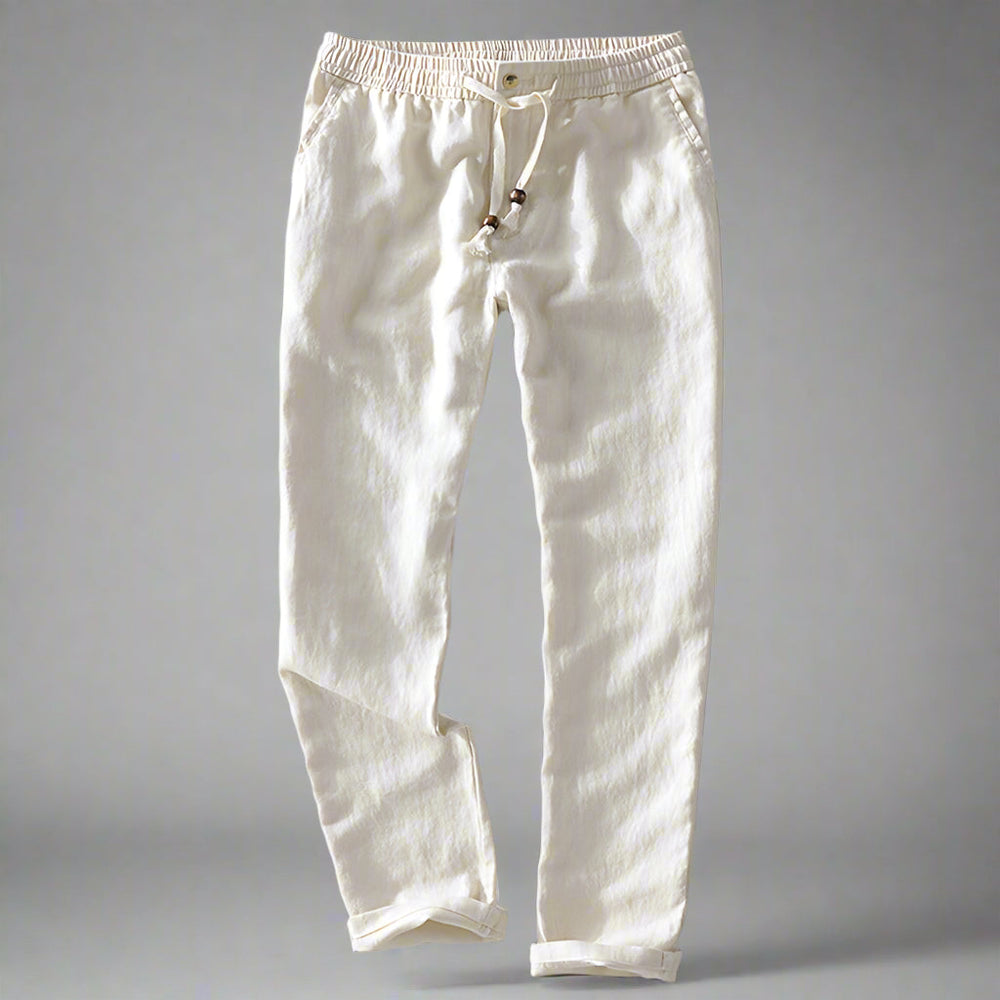 Men's Linen Pants - Lightweight and Breathable Summer Trousers-MODAUTLET