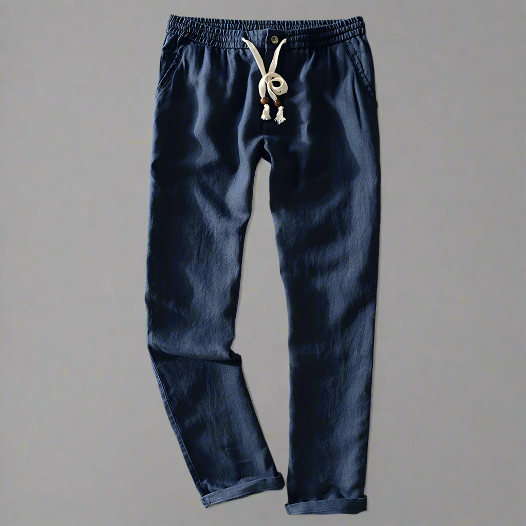 Men's Linen Pants - Lightweight and Breathable Summer Trousers-MODAUTLET