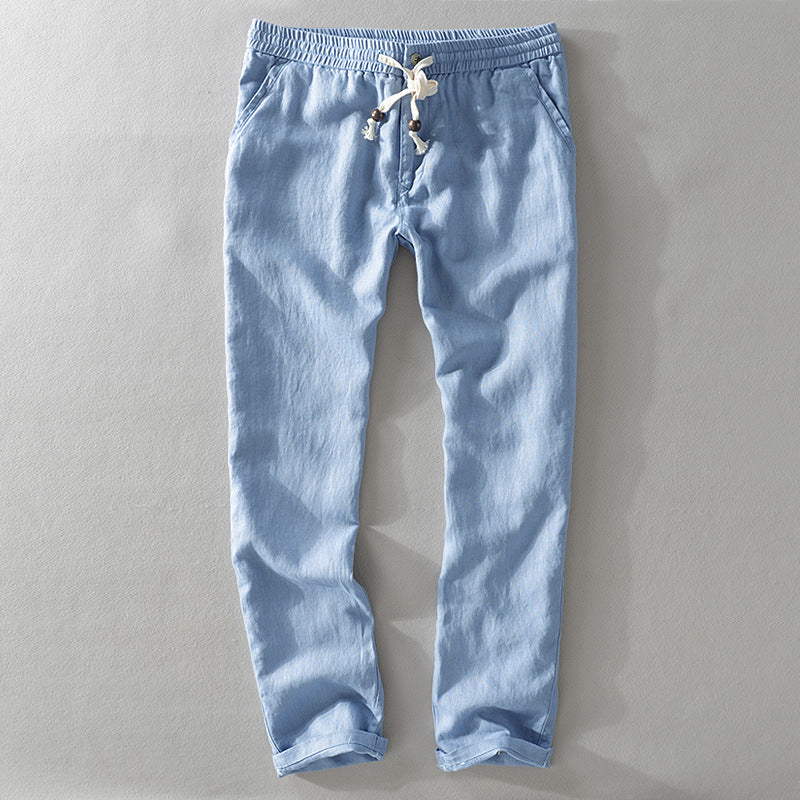 Men's Linen Pants - Lightweight and Breathable Summer Trousers-MODAUTLET