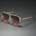 Stylish Aviator Sunglasses for Ultimate UV Protection Gold Red