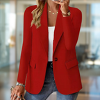 Elegant Blazer for Women Tailored Office and Evening Wear Red