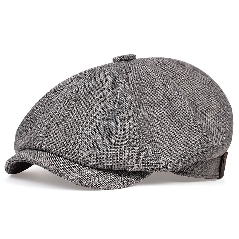 Unisex Casual Newsboy Hats grey One Size