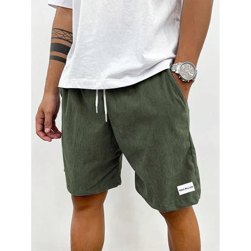 Men’s Velvet Drawstring Shorts Green