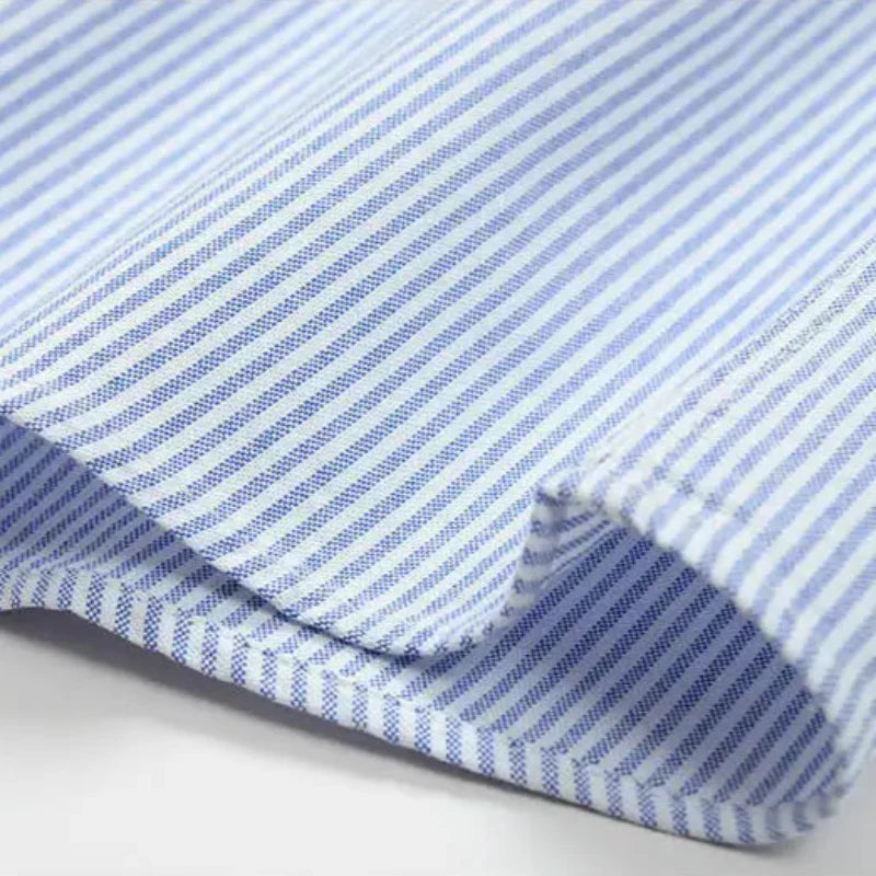Men's Striped Button-Down Shirt - Langford Style-MODAUTLET