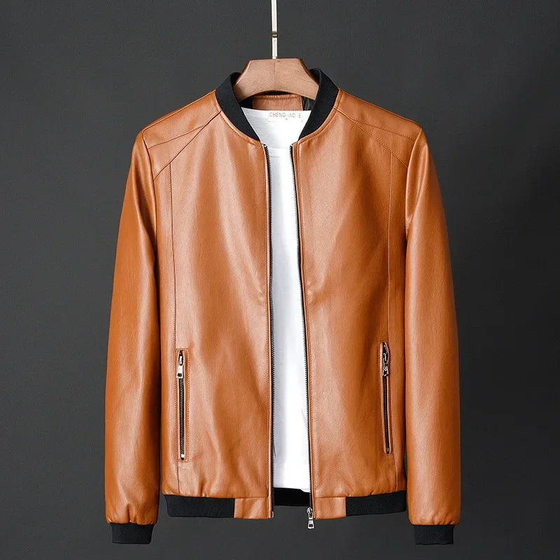 Men's Leather Jacket – Vero Forte Style Brown