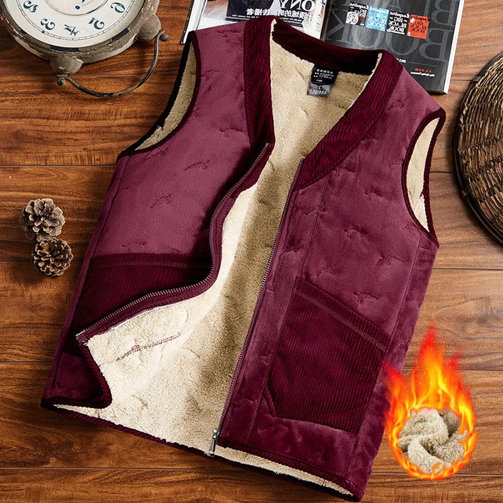 Men's Warm Cozy Sleeveless Zipper Winter Vest