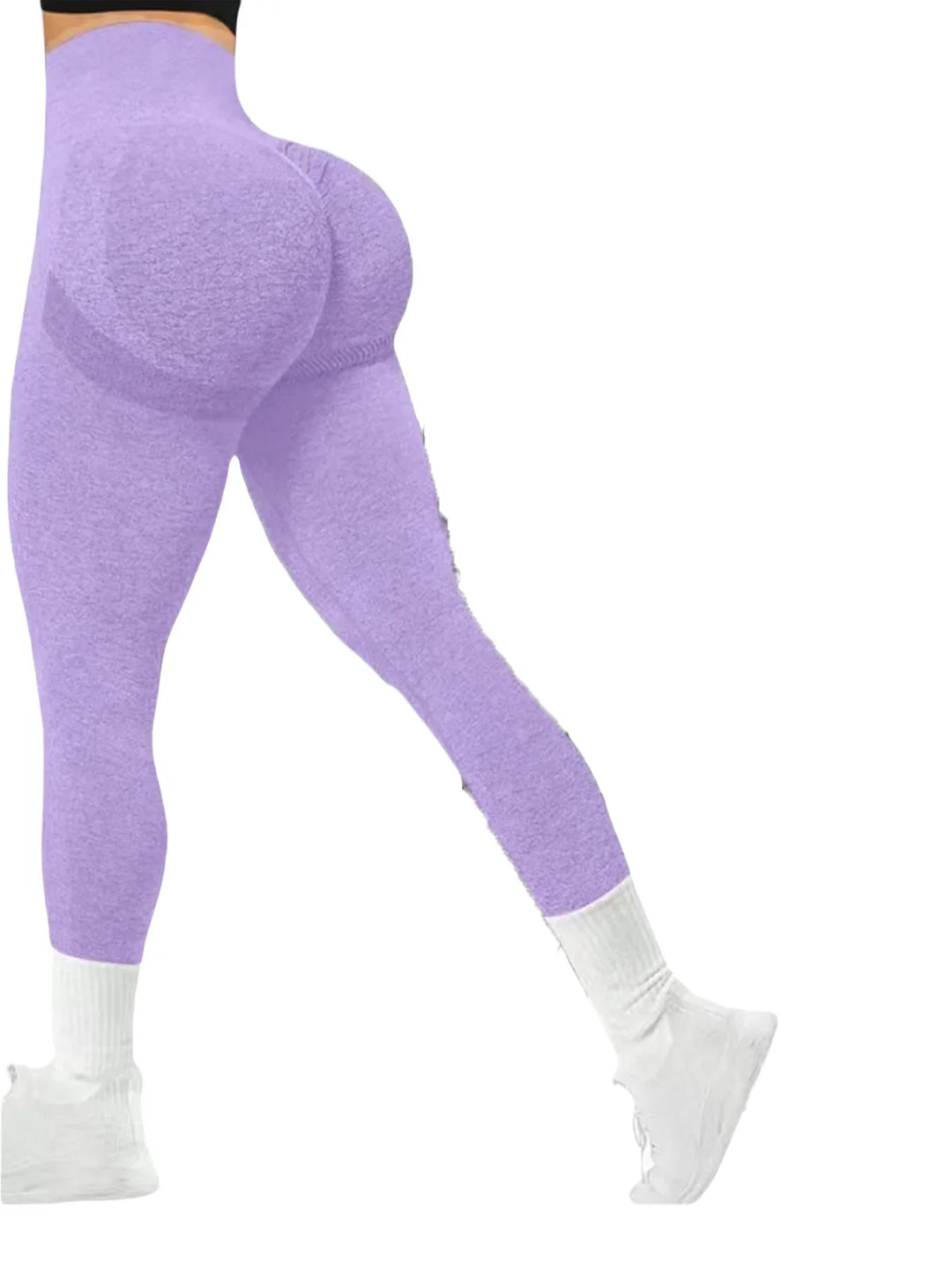 Women's High Waist Seamless Yoga Leggings with Tummy Control Lavender
