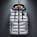 Men's Insulated Puffer Vest - Lightweight and Stylish Outerwear for Cold Weather Grey