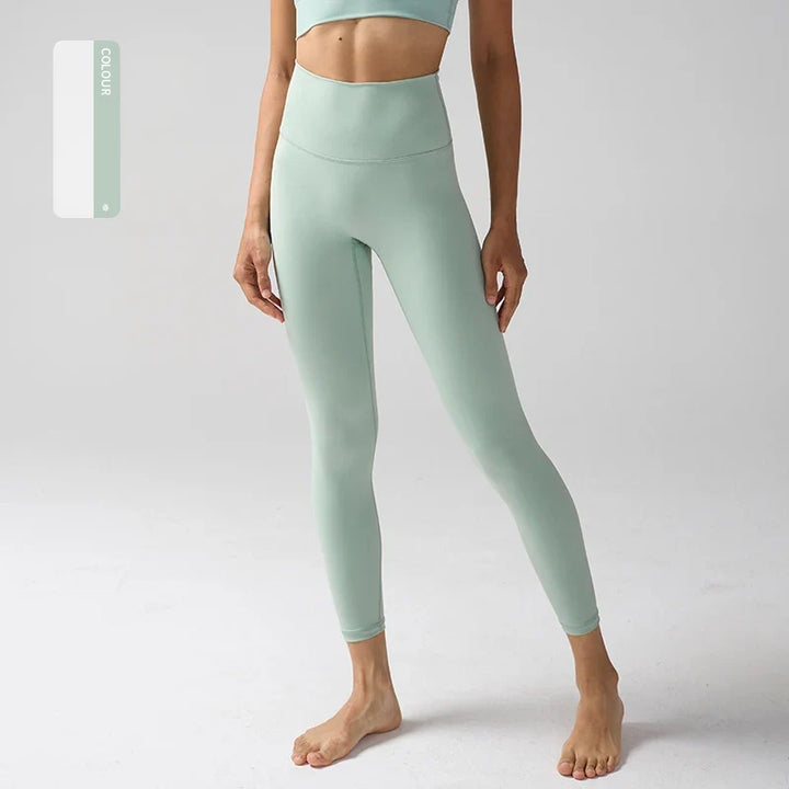 Women's High Waisted Leggings for Yoga, Fitness, and Everyday Use Green Matcha