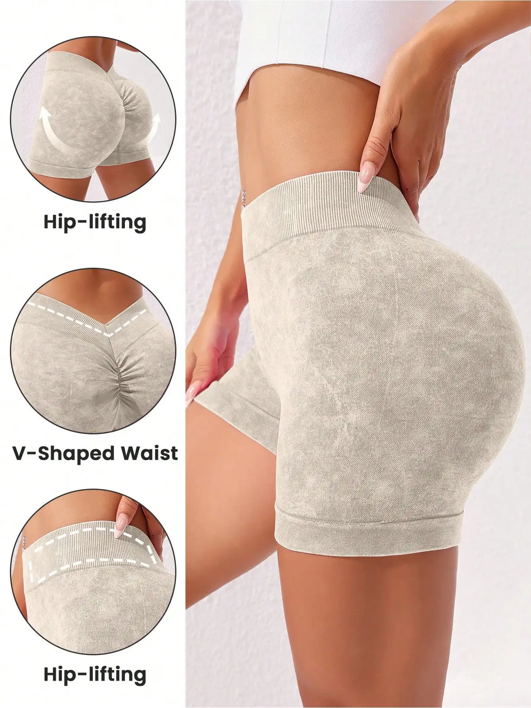 Women's High Waist Quick-Dry Yoga Biker Shorts for Fitness and Workouts