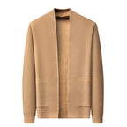 Brushed Jacquard Blazer With Embossed Texture For Men Desert Camel