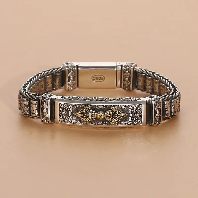 Fortune Stone Bracelet for Positive Energy Winged Crest Motif