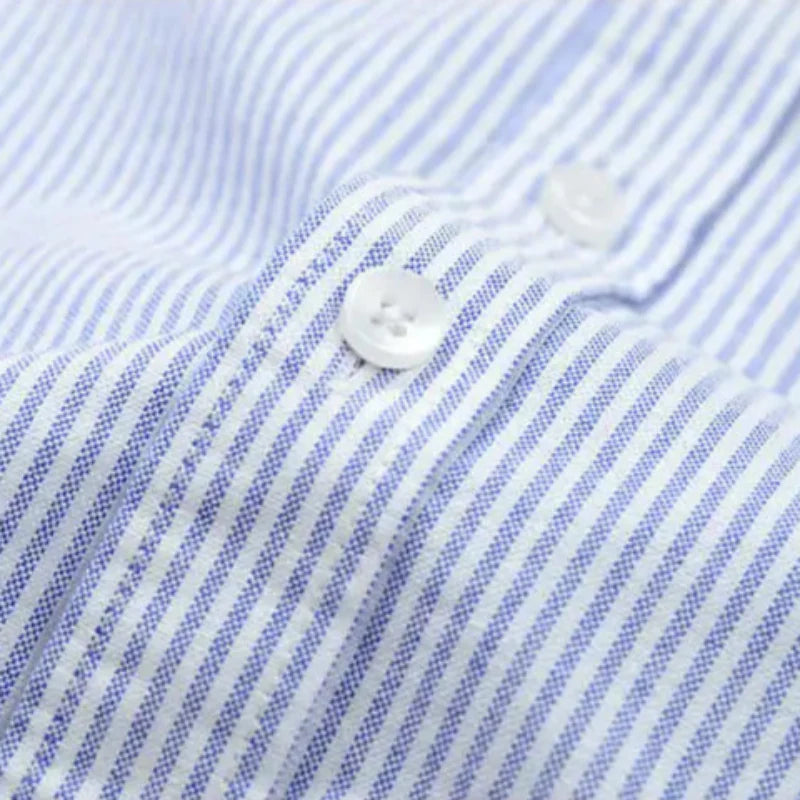 Men's Striped Button-Down Shirt - Langford Style-MODAUTLET