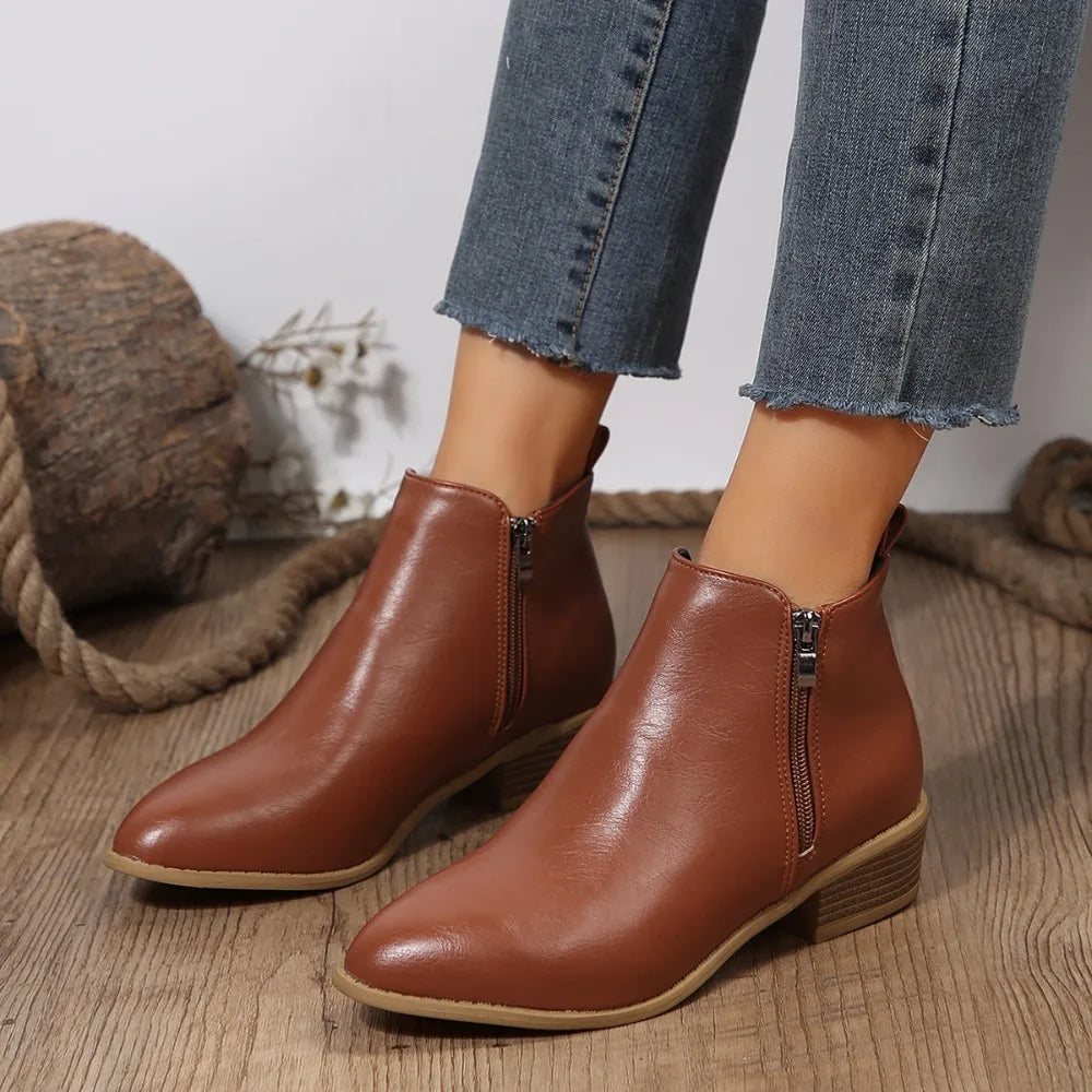 Women's Elegant All-Day Comfort Ankle Boots-MODAUTLET