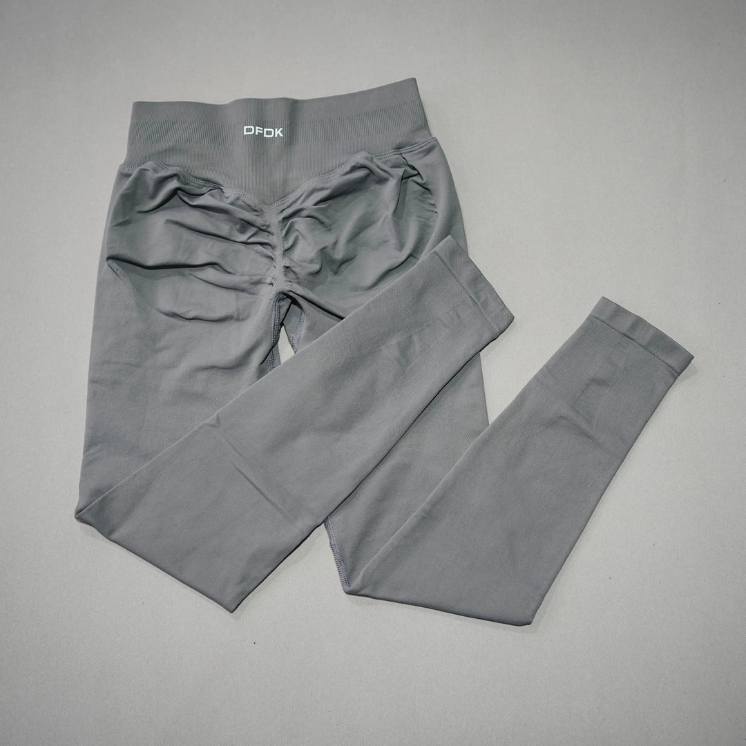 Women's High-Waisted Seamless Yoga Leggings for Tummy Control gray