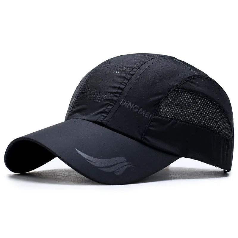 Quick‑Dry Mesh Sports Cap Black 56-60cm