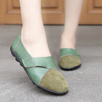 Women's Premium Leather Orthopedic Loafers - Comfy & Supportive Green