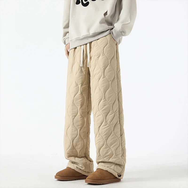 Men's Insulated Quilted Fleece-Lined Pants for Warmth-MODAUTLET
