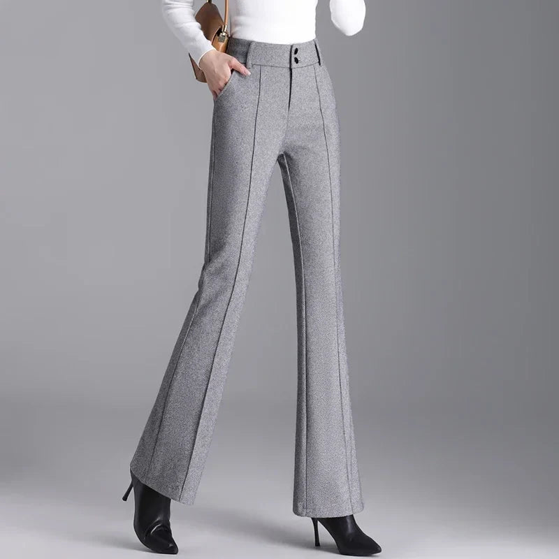 Women's High-Waist Flare Pants-MODAUTLET