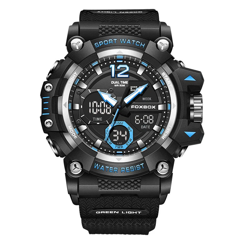 Durable Tactical Sport Watch for Outdoor Adventures Blue1
