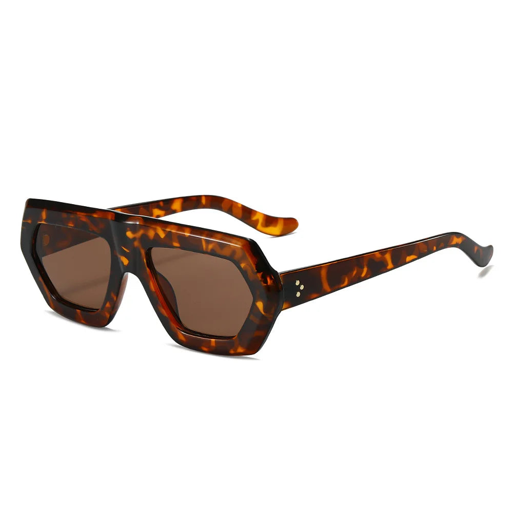 Leopard Print Sunglasses-MODAUTLET