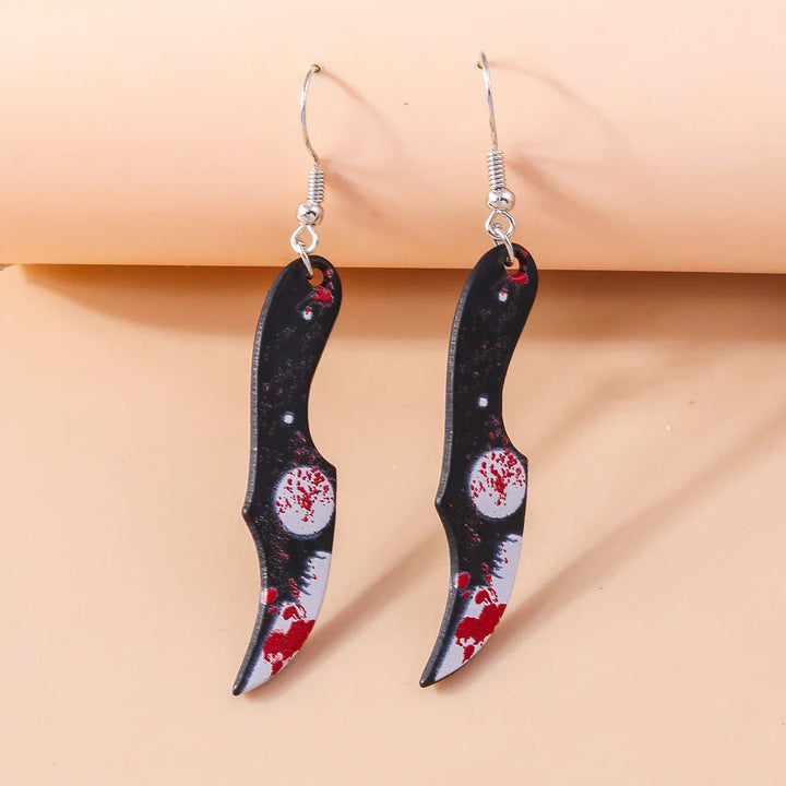 Spooky Blood Drip Earrings-MODAUTLET