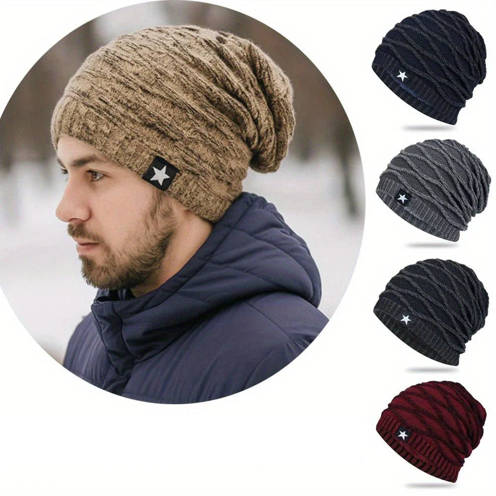 Unisex Fur-Lined Slouchy Winter Beanie